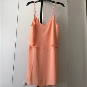 Peach colored dress!